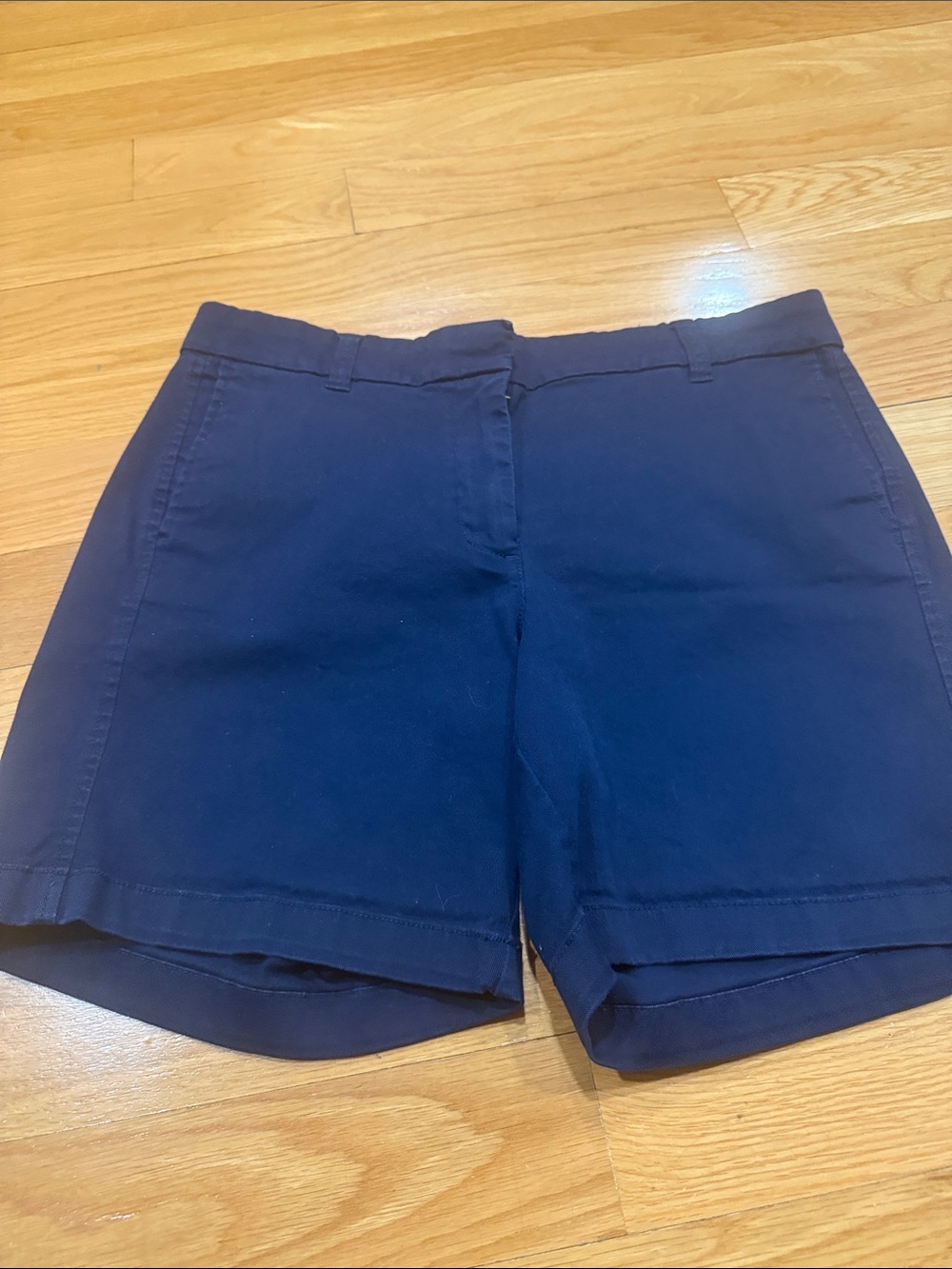 J.crew women navy blue chino short size 10.